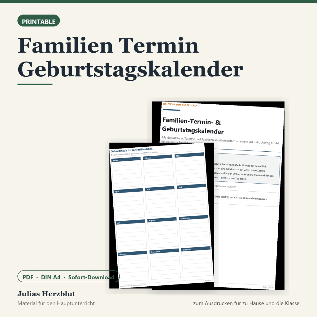 Familien Termin Geburtstagskalender