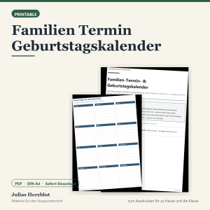Familien Termin Geburtstagskalender